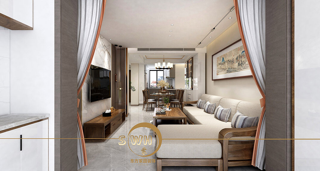 天一仁和瓏樾海153㎡別墅上疊客廳現代風格裝修研發(fā)效果圖.jpg
